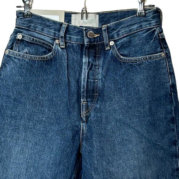 New Everlane The 90's Cheeky Jean High Rise Rigid Denim Indigo Women 24 Long NWT - Picture 5 of 10